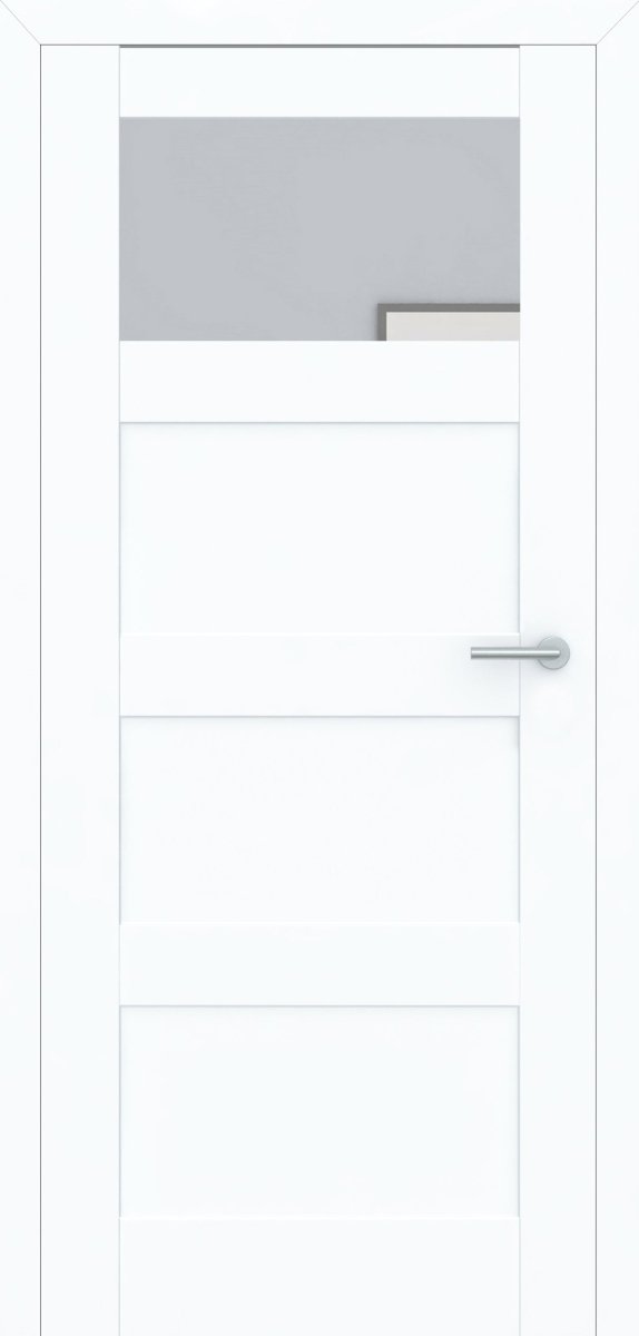Stumpfeinschlagende Tür mit Zarge CPL Weißlack RAL 9003 Bergamont 4G 1LA | ohne Schlüssellochbohrung - Meine Tür