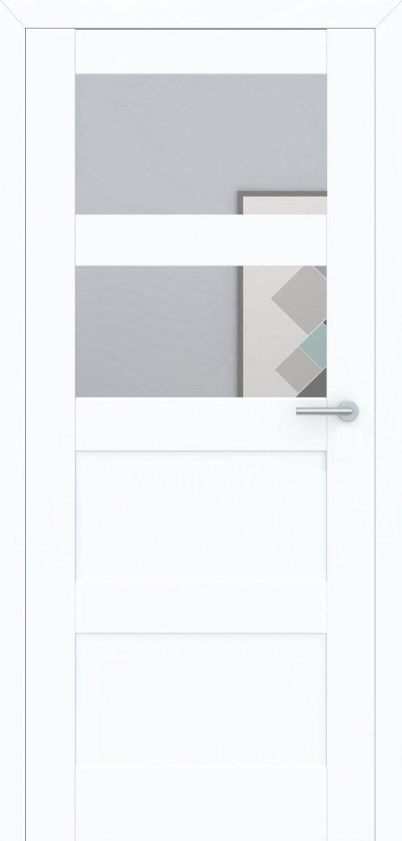 Stumpfeinschlagende Tür mit Zarge CPL Weißlack RAL 9003 Bergamont 4G 2LA | ohne Schlüssellochbohrung - Meine Tür