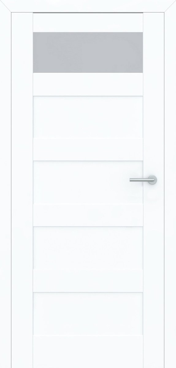 Stumpfeinschlagende Tür mit Zarge CPL Weißlack RAL 9003 Bergamont 5G 1LA | ohne Schlüssellochbohrung - Meine Tür