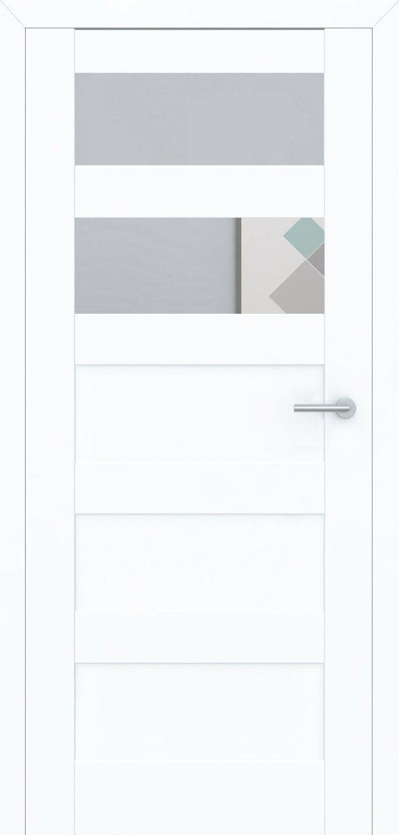 Stumpfeinschlagende Tür mit Zarge CPL Weißlack RAL 9003 Bergamont 5G 2LA | ohne Schlüssellochbohrung - Meine Tür