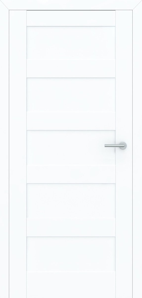 Stumpfeinschlagende Tür mit Zarge CPL Weißlack RAL 9003 Bergamont 5G | ohne Schlüssellochbohrung - Meine Tür