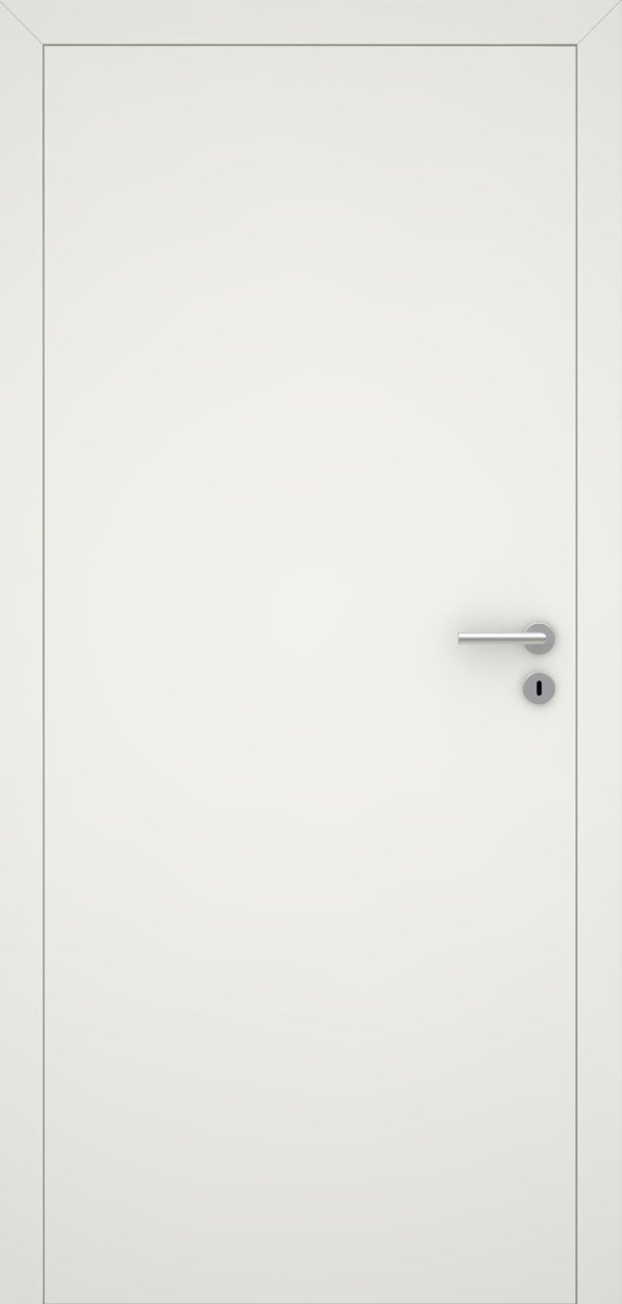 Stumpfeinschlagende Tür mit Zarge CPL Weißlack RAL 9010 - Meine Tür