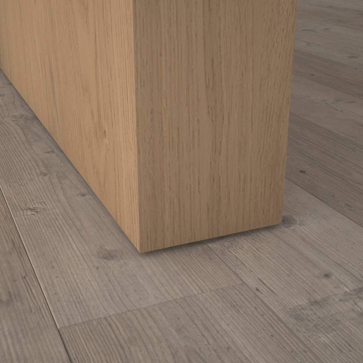 Stumpfeinschlagende Tür mit Zarge Echtholz Asteiche Cream matt lackiert - Meine Tür