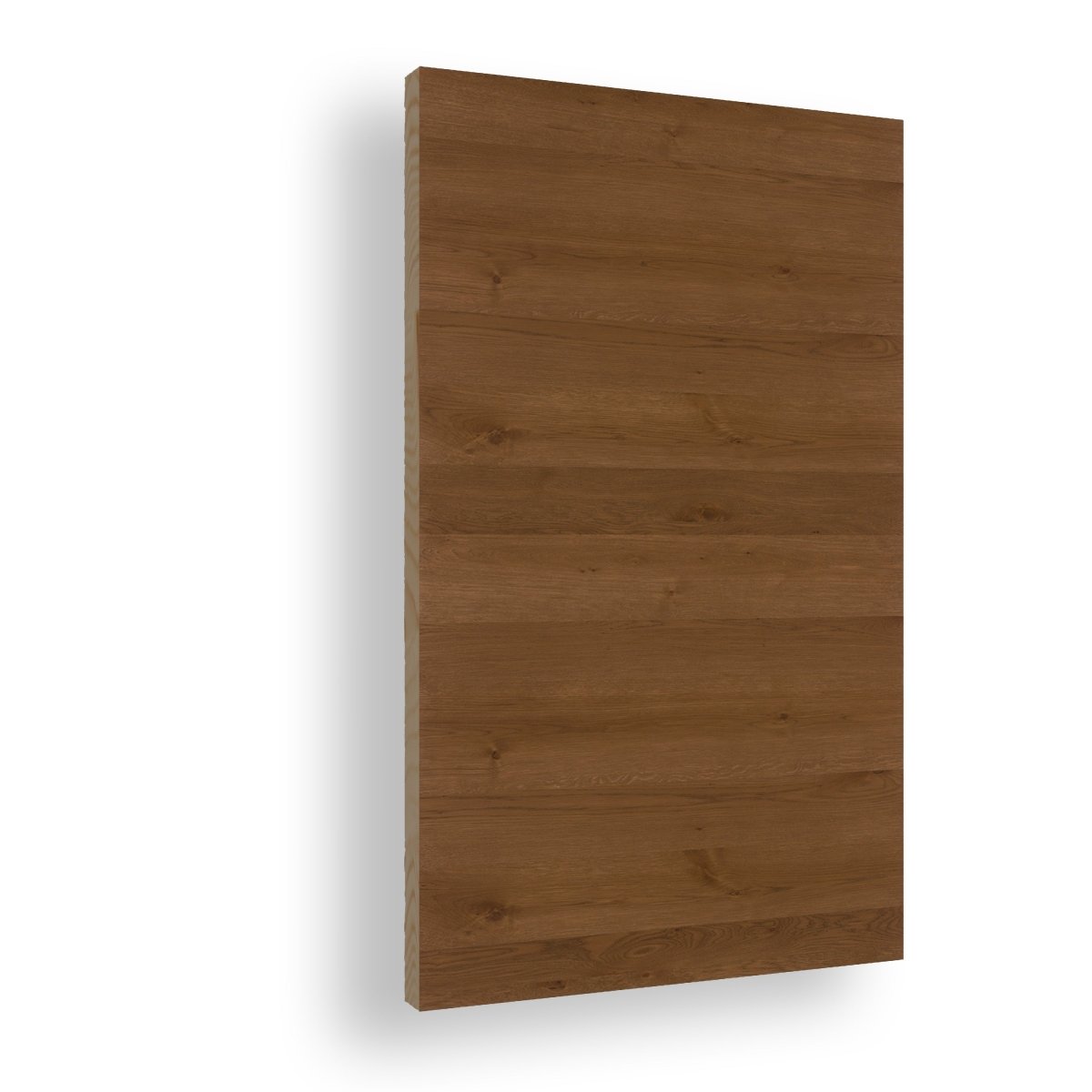 Stumpfeinschlagende Tür mit Zarge Echtholz Asteiche Rot/Braun matt lackiert Queroptik | ohne Schlüssellochbohrung - Meine Tür