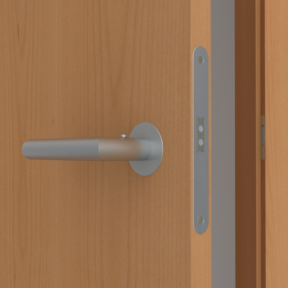 Stumpfeinschlagende Tür mit Zarge Echtholz Buche lackiert | ohne Schlüssellochbohrung - Meine Tür