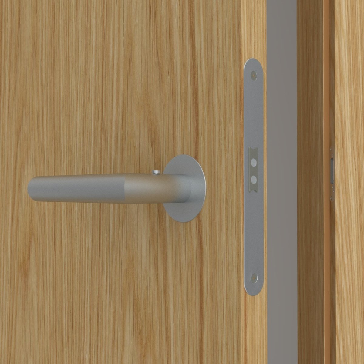 Stumpfeinschlagende Tür mit Zarge Echtholz Eiche Natur lackiert | ohne Schlüssellochbohrung - Meine Tür