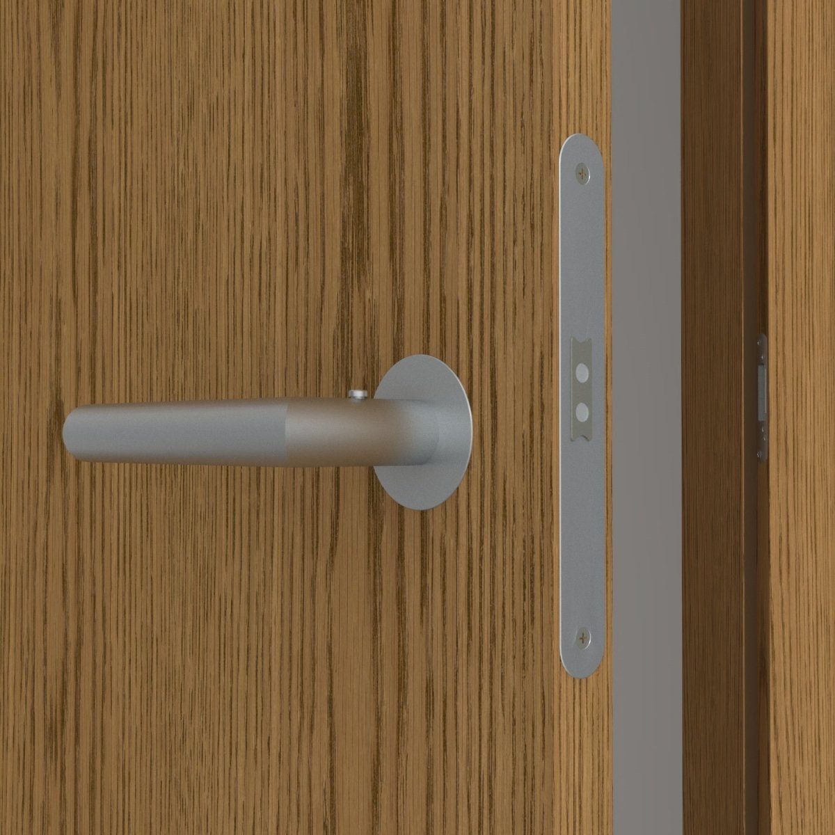 Stumpfeinschlagende Tür mit Zarge Echtholz Eiche Rustikal | ohne Schlüssellochbohrung - Meine Tür