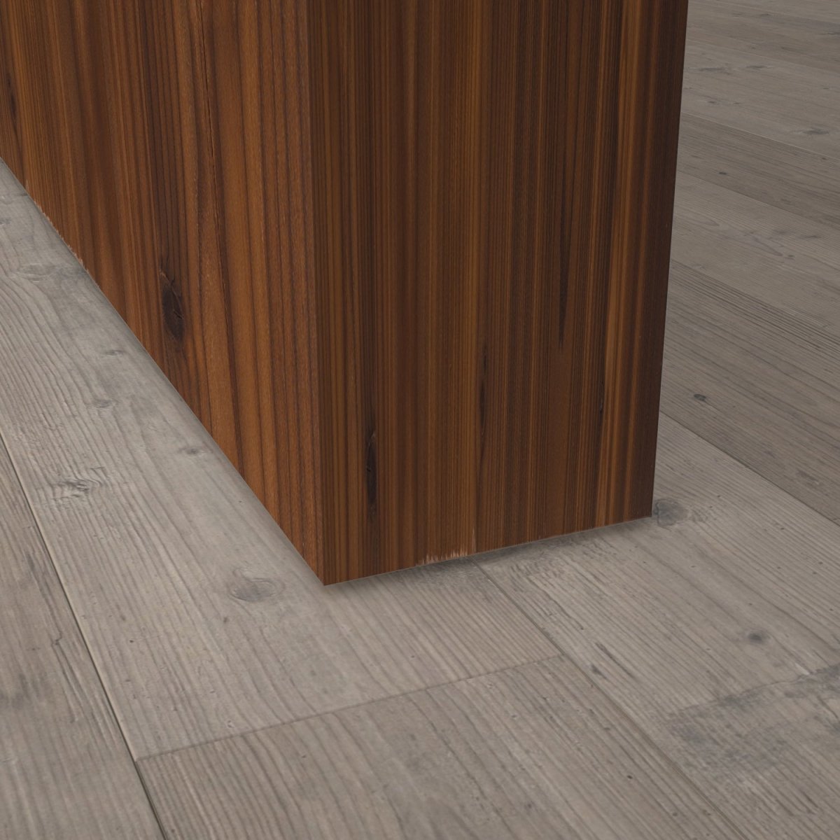 Stumpfeinschlagende Tür mit Zarge Echtholz Lärche Crack dunkel - Meine Tür