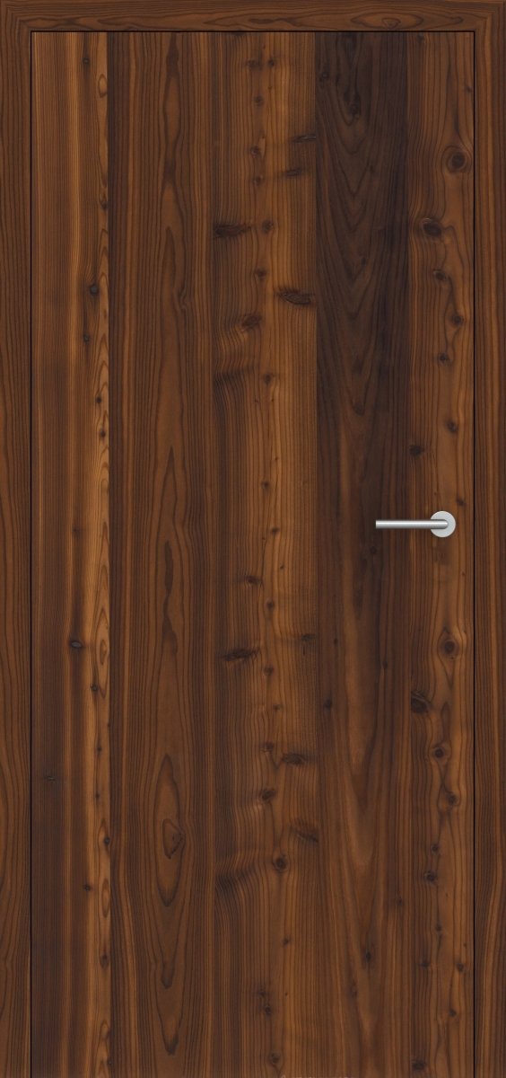 Stumpfeinschlagende Tür mit Zarge Echtholz Lärche Crack dunkel | ohne Schlüssellochbohrung - Meine Tür