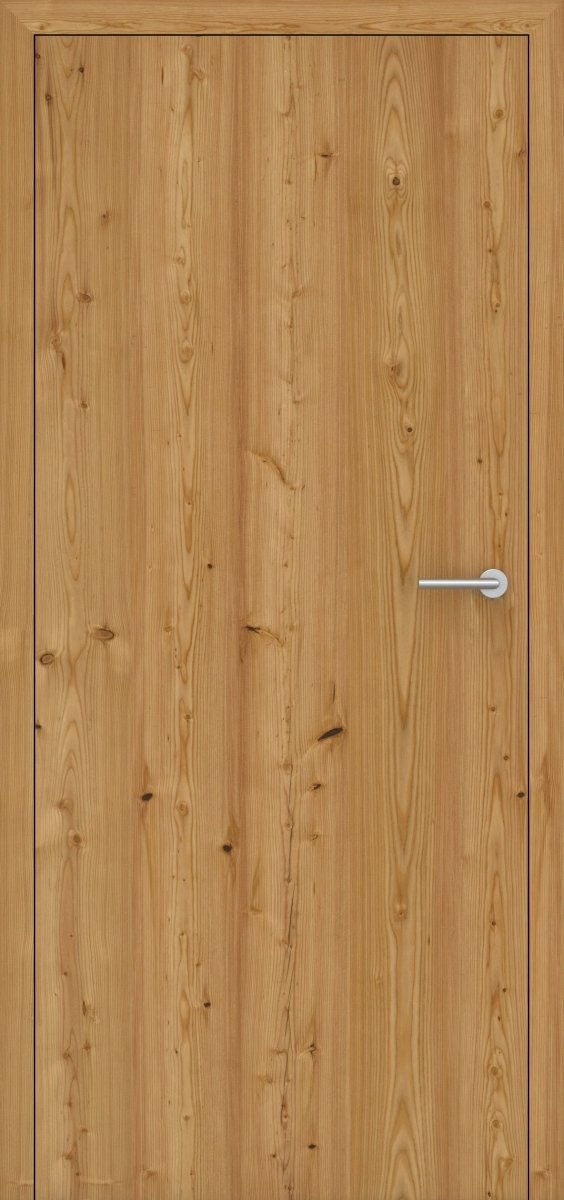Stumpfeinschlagende Tür mit Zarge Echtholz Lärche Crack hell | ohne Schlüssellochbohrung - Meine Tür