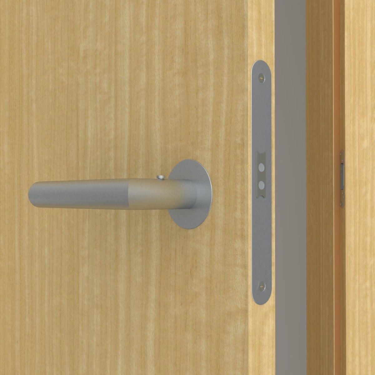 Stumpfeinschlagende Tür mit Zarge Echtholz Limba lackiert | ohne Schlüssellochbohrung - Meine Tür