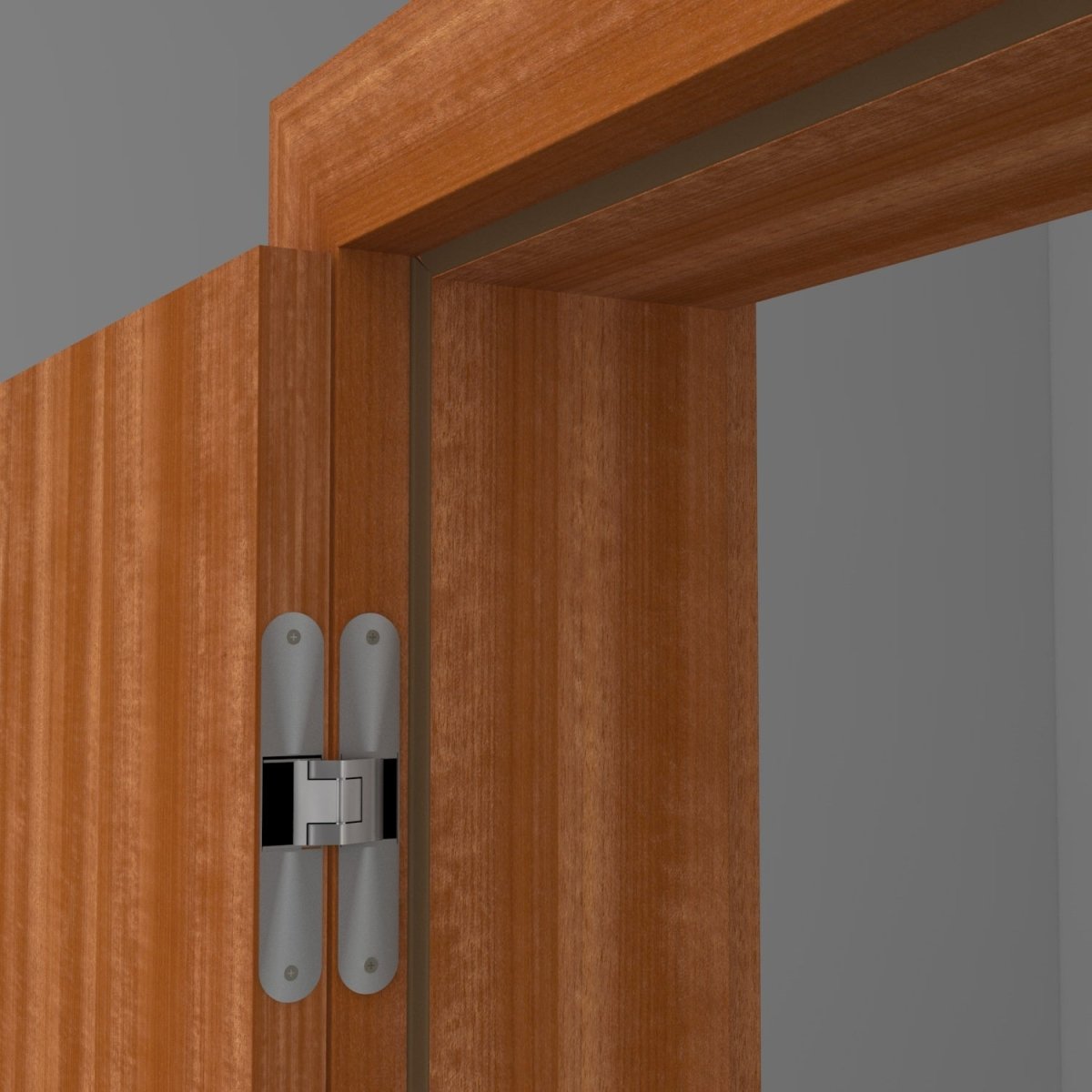 Stumpfeinschlagende Tür mit Zarge Echtholz Macore lackiert - Meine Tür