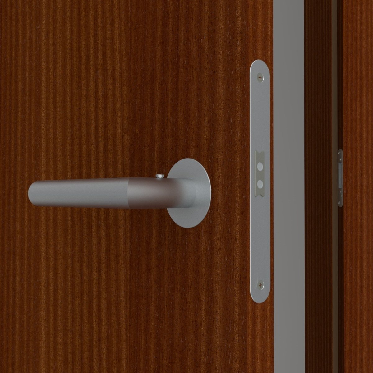 Stumpfeinschlagende Tür mit Zarge Echtholz Mahagoni lackiert | ohne Schlüssellochbohrung - Meine Tür