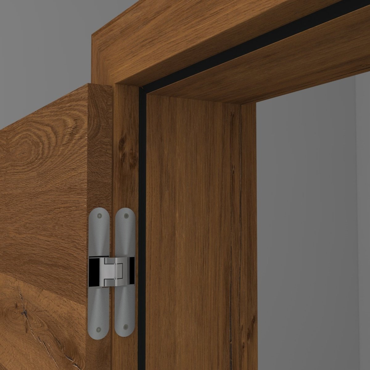 Stumpfeinschlagende Tür mit Zarge Echtholz Risseiche Bronc Queroptik - Meine Tür