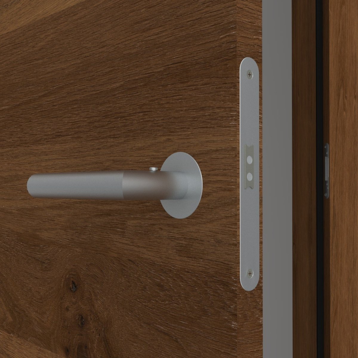 Stumpfeinschlagende Tür mit Zarge Echtholz Risseiche Bronc Queroptik | ohne Schlüssellochbohrung - Meine Tür