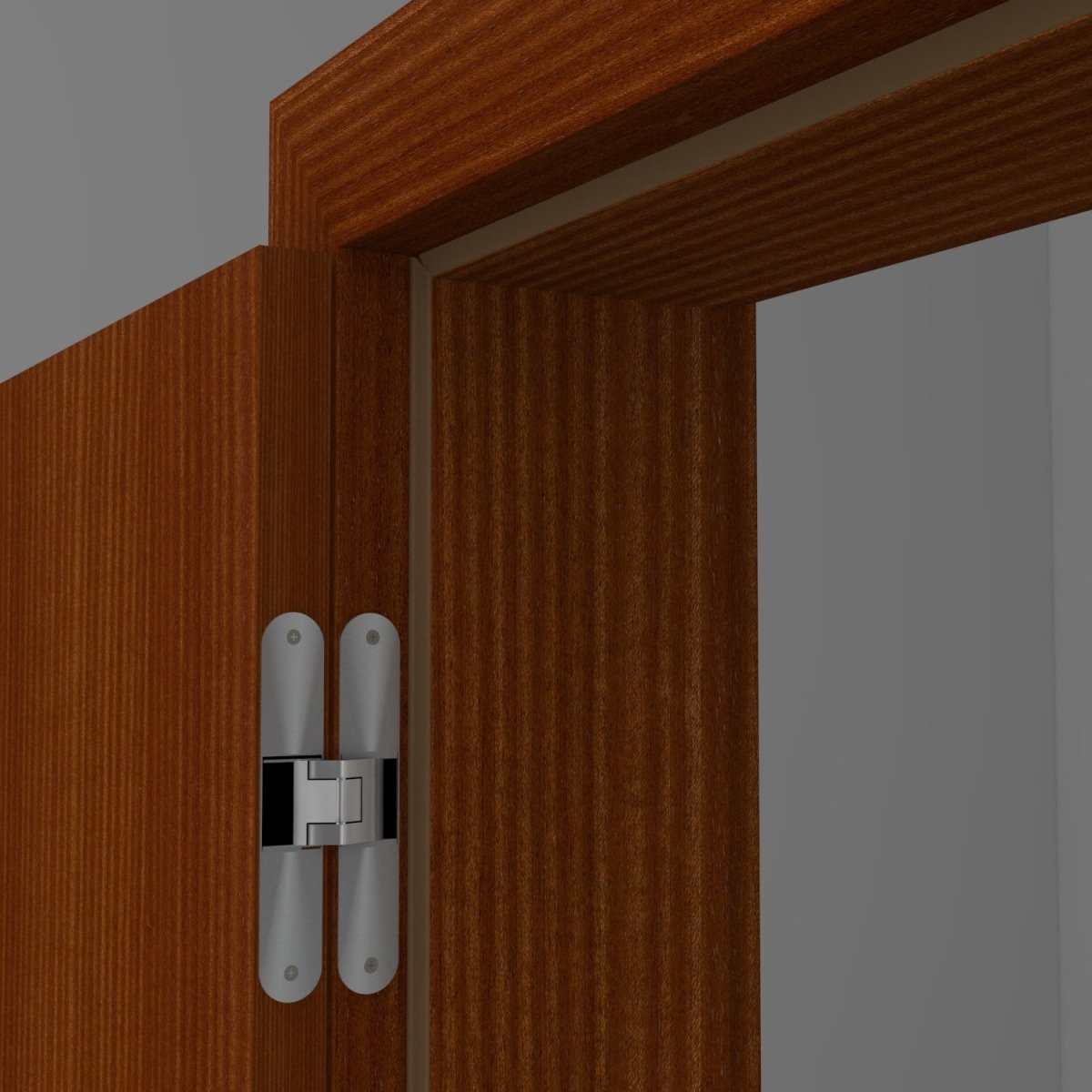 Stumpfeinschlagende Tür mit Zarge Mahagoni lackiert - Meine Tür