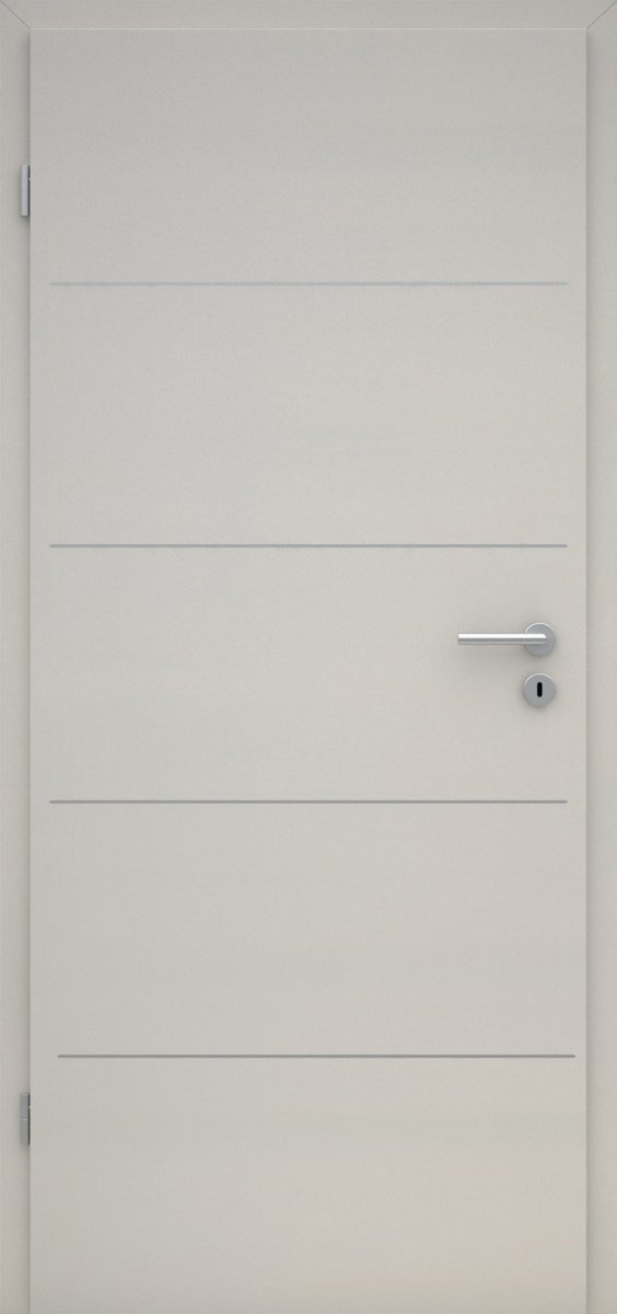 CPL Uni grau RAL 7047 Innentür mit Lisene L1 - Meine Tür