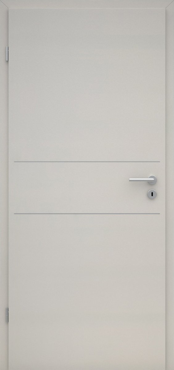 CPL Uni grau RAL 7047 Innentür mit Lisene L2 - Meine Tür