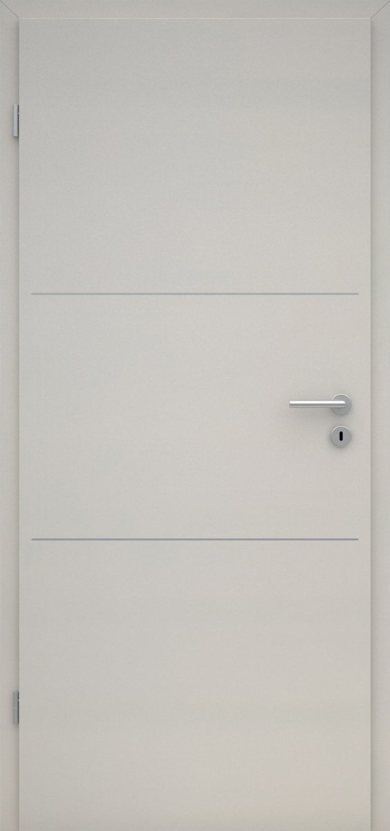 CPL Uni grau RAL 7047 Innentür mit Lisene L3 - Meine Tür