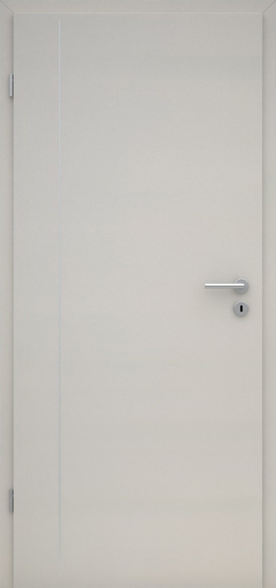 CPL Uni grau RAL 7047 Innentür mit Lisene L4 - Meine Tür