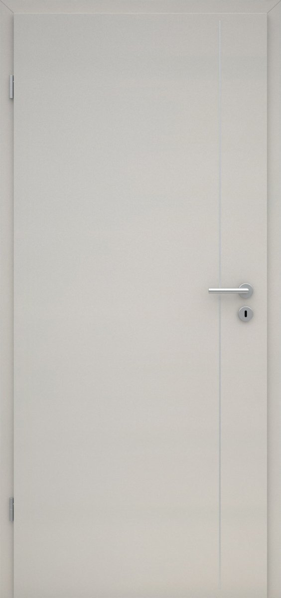 CPL Uni grau RAL 7047 Innentür mit Lisene L5 - Meine Tür
