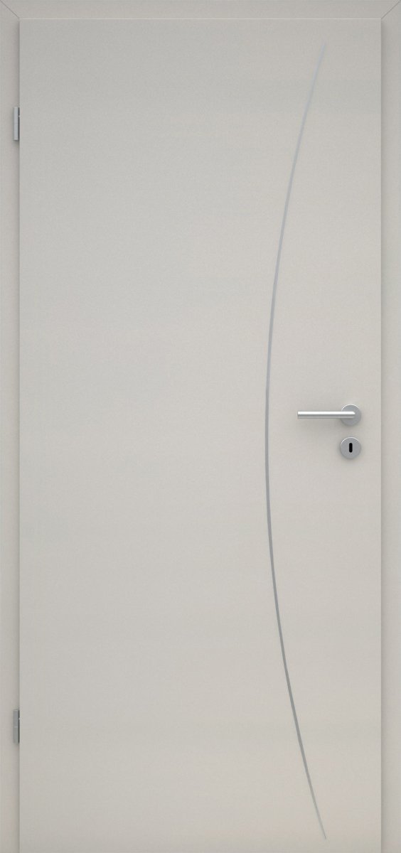 CPL Uni grau RAL 7047 Innentür mit Lisene L9 - Meine Tür