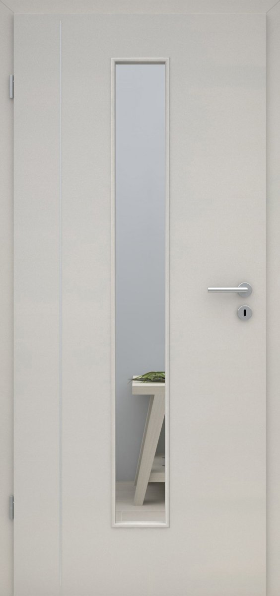 CPL Uni grau RAL 7047 LA 08M Innentür mit Lisene L4 - Meine Tür