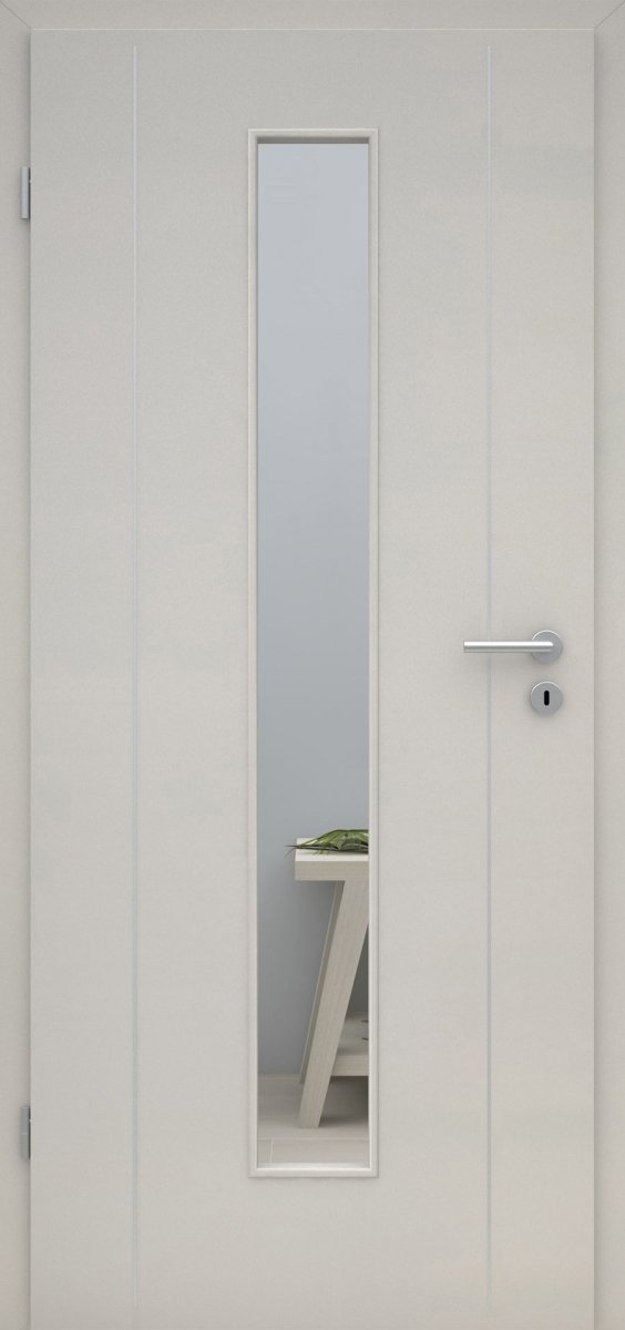 CPL Uni grau RAL 7047 LA 08M Innentür mit Lisene L6 - Meine Tür