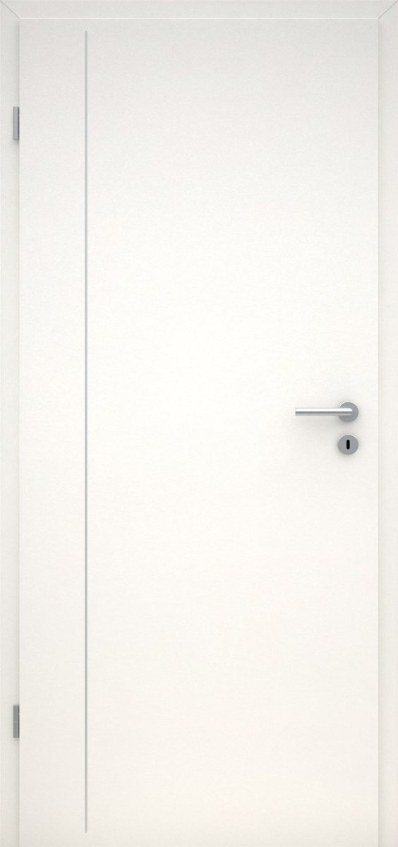 CPL Uni weiß RAL 9016 Innentür mit Lisene L4 - Meine Tür