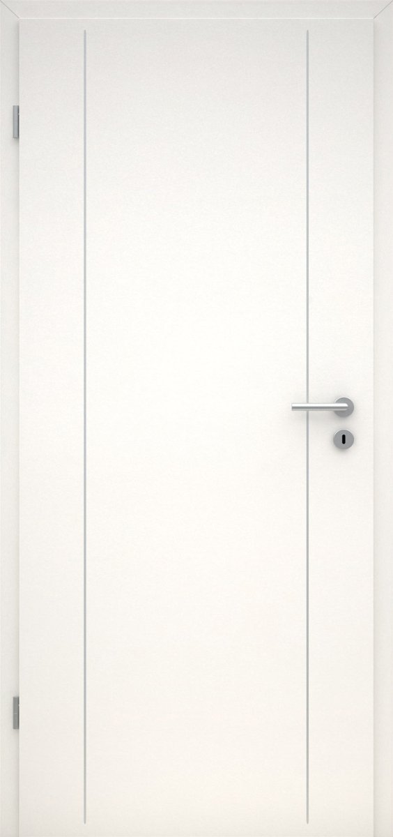 CPL Uni weiß RAL 9016 Innentür mit Lisene L6 - Meine Tür