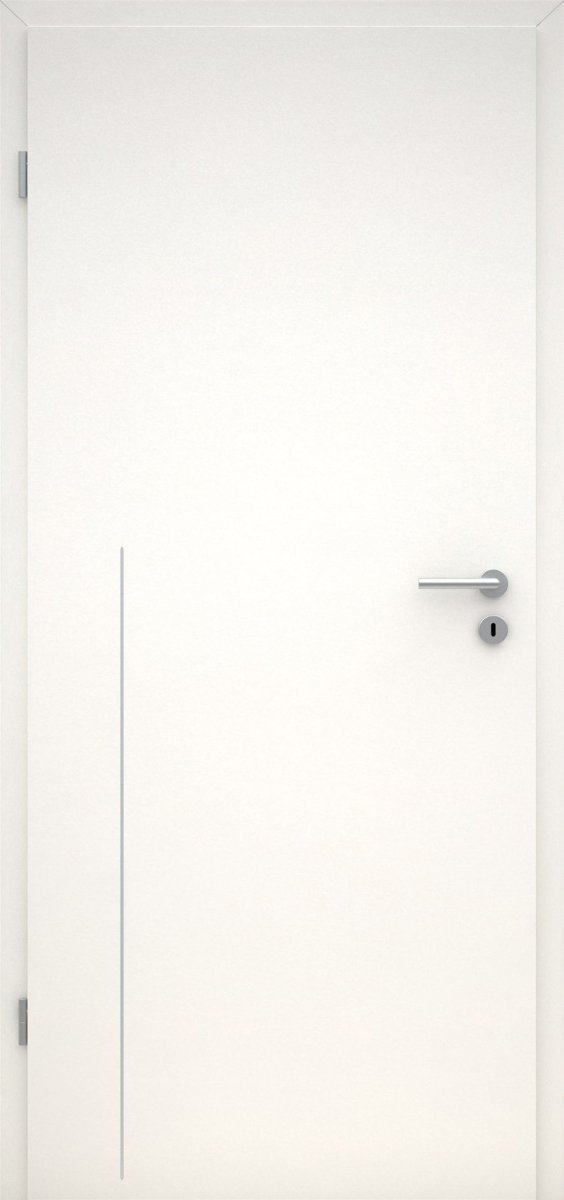 CPL Uni weiß RAL 9016 Innentür mit Lisene L8 - Meine Tür