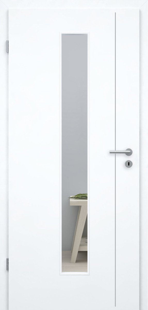 CPL Weißlack RAL 9003 LA 08M Innentür mit Lisene L5 - Meine Tür
