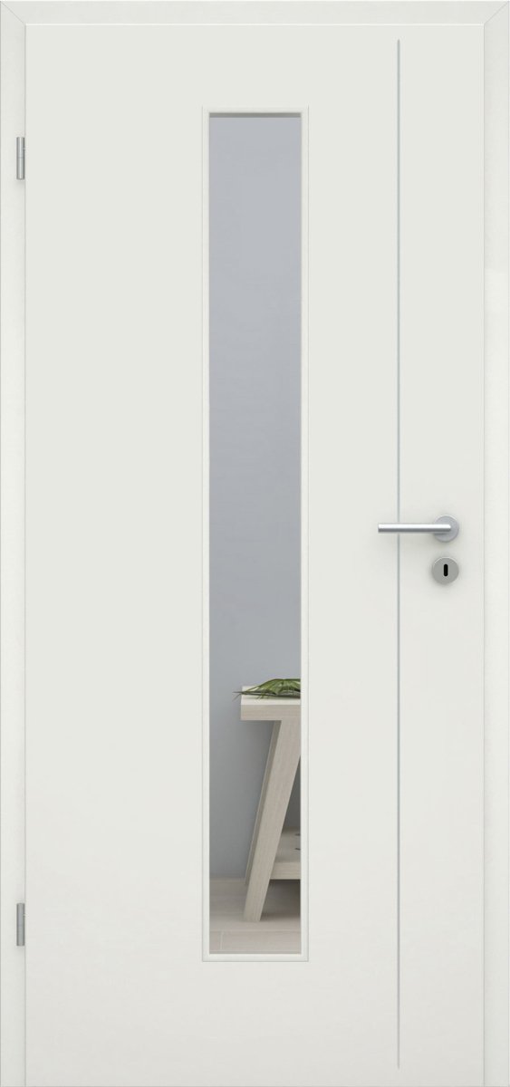 CPL Weißlack RAL 9010 LA 08M Innentür mit Lisene L5 - Meine Tür