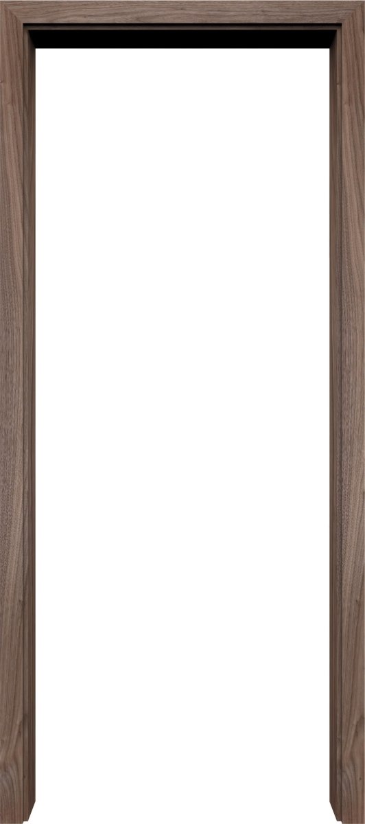 Durchgangszarge Echtholz Nussbaum matt lackiert mit eckiger Kante EE - Lebo - Meine Tür