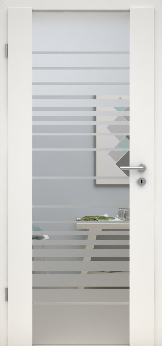 Innentür CPL Weißlack RAL 9010 Holzglastür Motiv H17N - Meine Tür