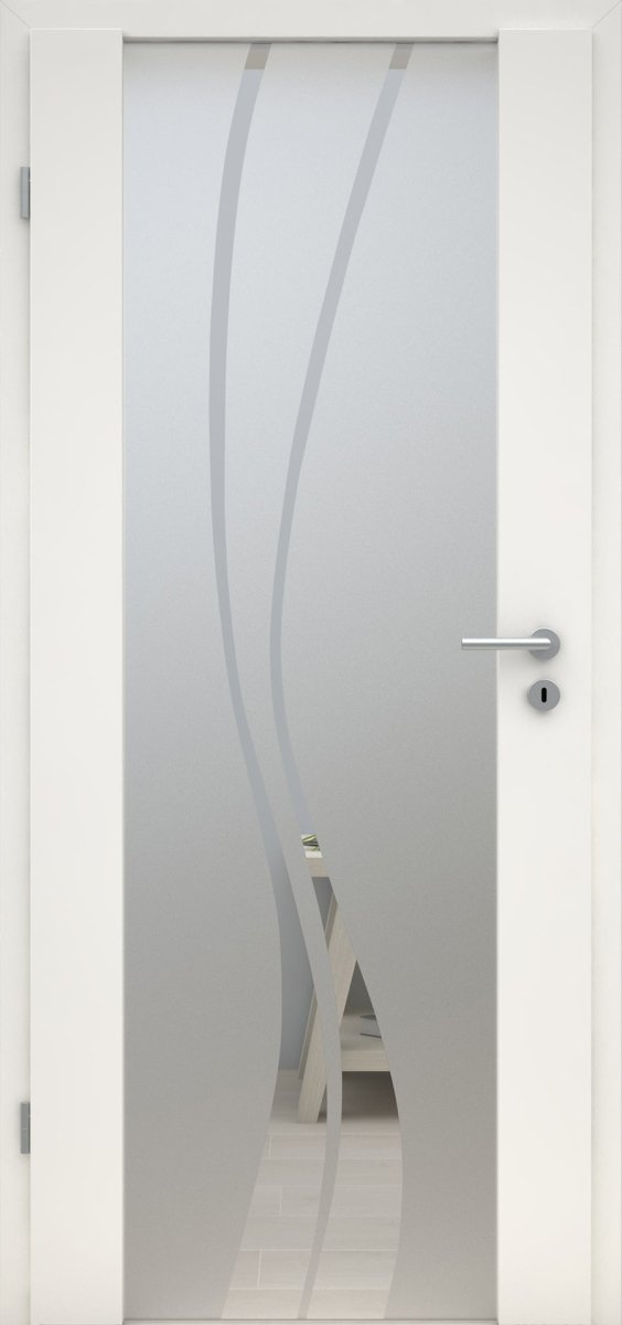 Innentür CPL Weißlack RAL 9010 Holzglastür Motiv H51 - Meine Tür