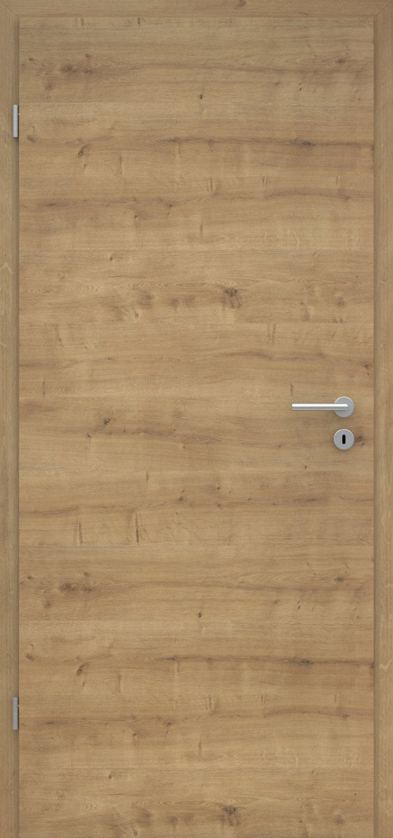 Innentür-Set CPL Eiche astig Queroptik Tür mit Zarge und Beschlag - Meine Tür