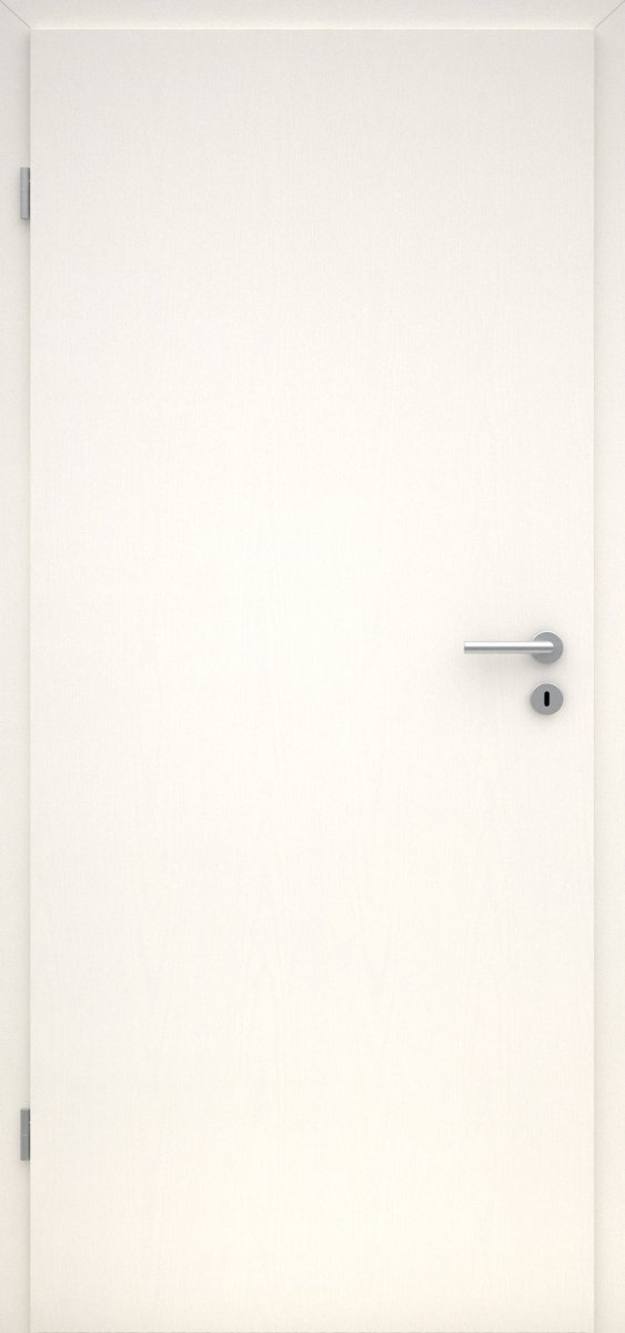 Innentür-Set CPL Esche weiß Struktur Tür mit Zarge und Beschlag - Meine Tür