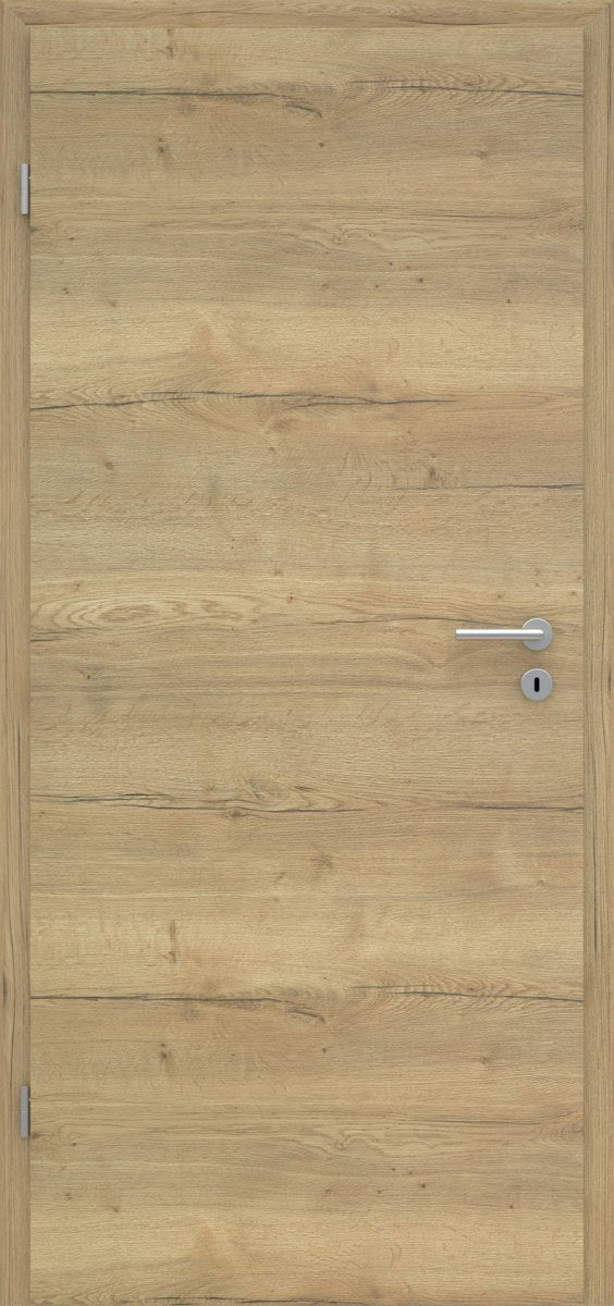 Innentür-Set CPL Lennart Eiche Natur Queroptik Tür mit Zarge und Beschlag - Meine Tür