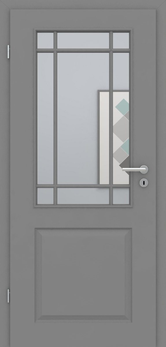 Kallax 2F LA SP9 Stiltür Grau 7037 - Meine Tür