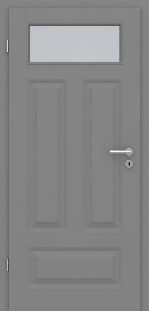 Kallax 4F AD 1LA Stiltür Grau 7037 - Meine Tür