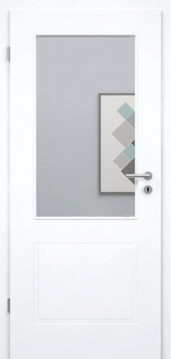 Sanela 2G LA Weißlack RAL 9003 Füllungsdesigntür - Meine Tür