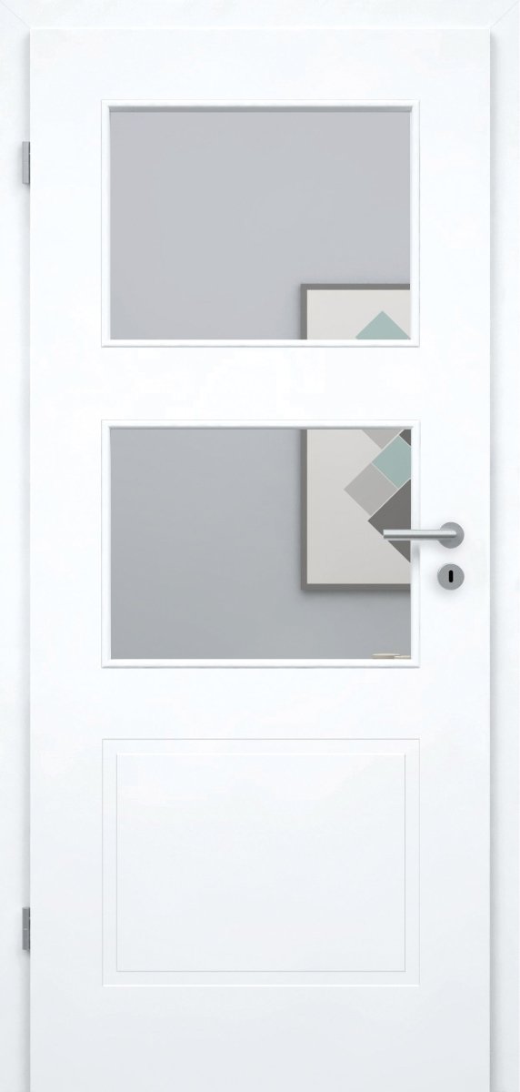 Sanela 3G 2LA Weißlack RAL 9003 Füllungsdesigntür - Meine Tür