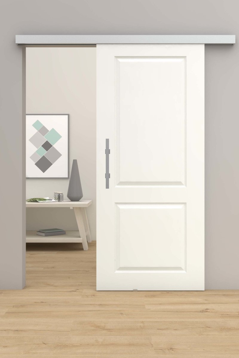 Schiebetür mit Laufschiene Hennes 2G Weißlack RAL 9010 Stiltür - Meine Tür