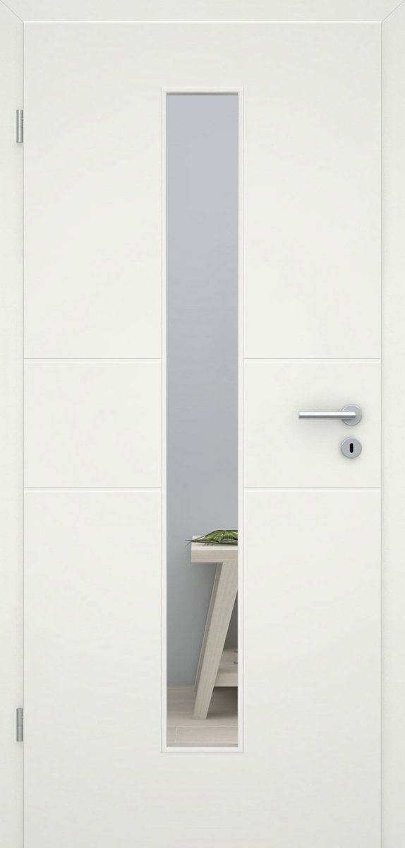 Tür mit Zarge Adlad V03 LA 08M Weißlack RAL 9010 Design-Innentür - Meine Tür