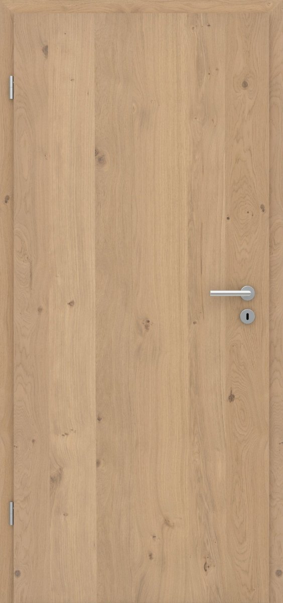 Tür mit Zarge Echtholz Asteiche Cream matt lackiert - Meine Tür