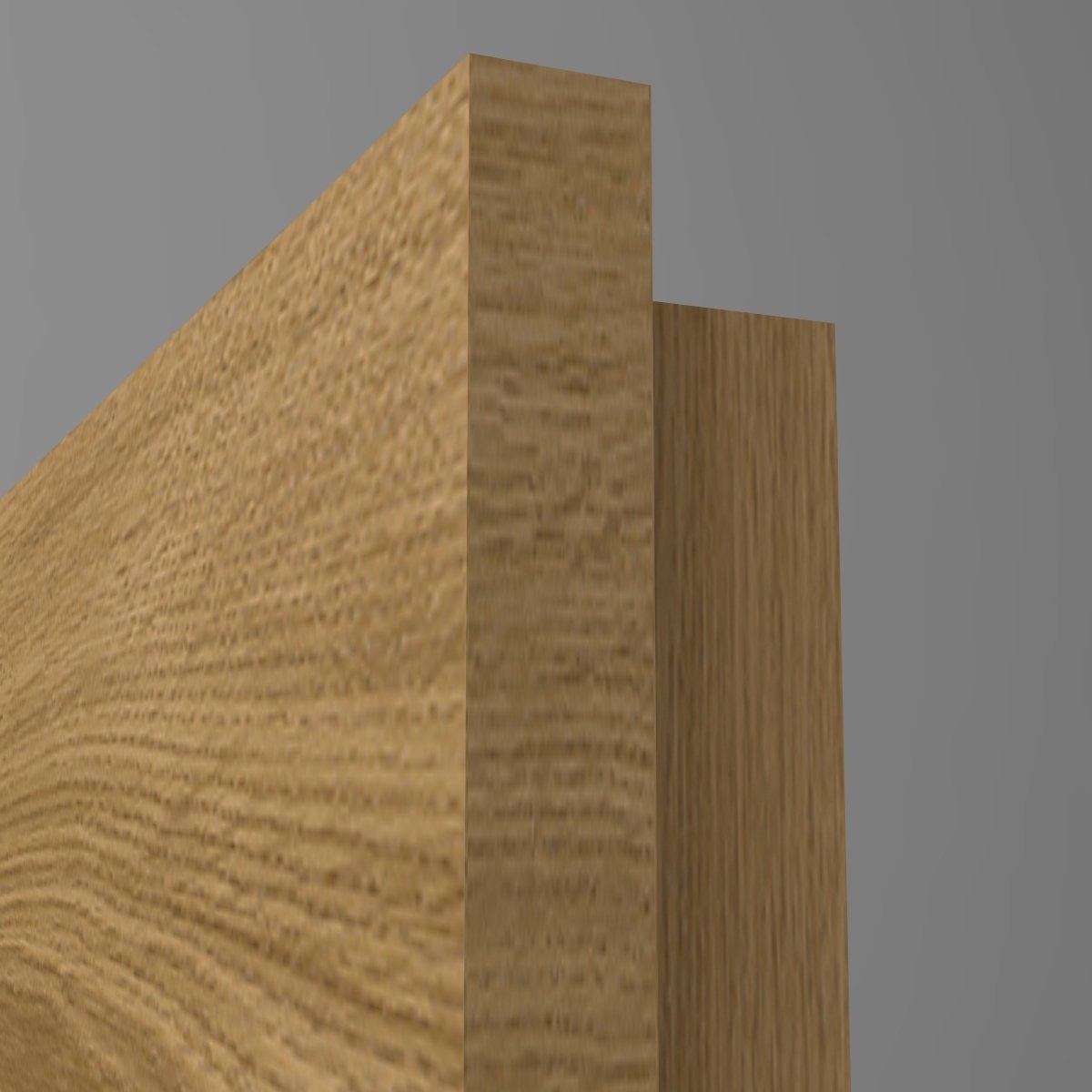 Tür mit Zarge Echtholz Asteiche lackiert Queroptik - Meine Tür