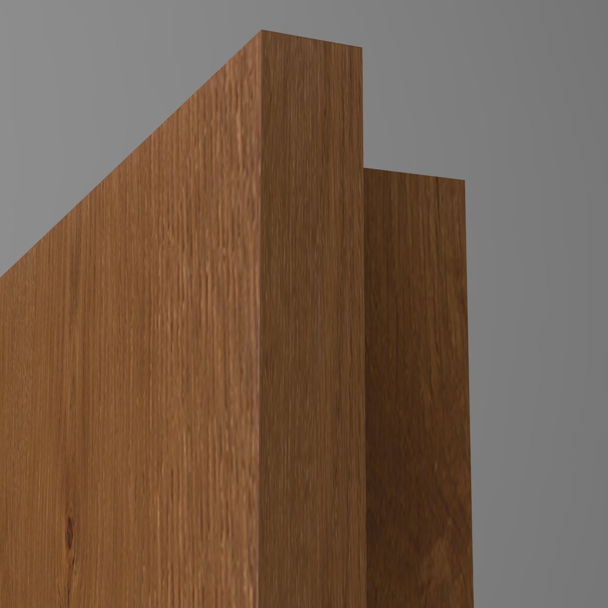 Tür mit Zarge Echtholz Asteiche Rot/Braun matt lackiert - Meine Tür