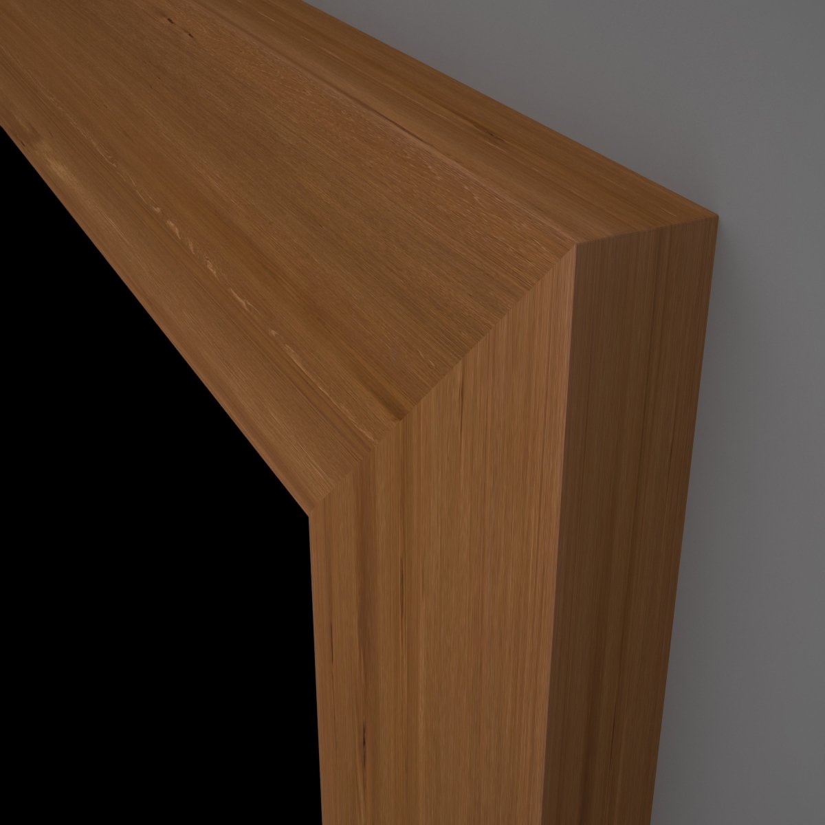 Tür mit Zarge Echtholz Asteiche Rot/Braun matt lackiert - Meine Tür