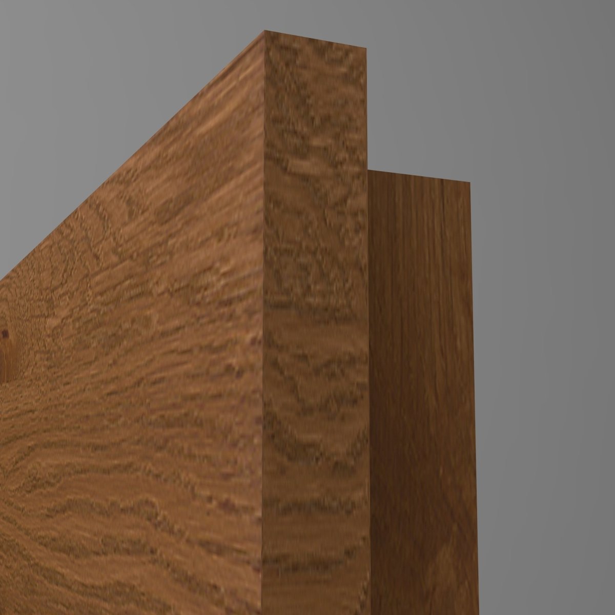 Tür mit Zarge Echtholz Asteiche Rot/Braun matt lackiert Queroptik - Meine Tür